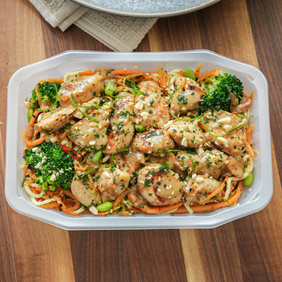 Satay Chicken with Sweet Potato and Ramen Noodles