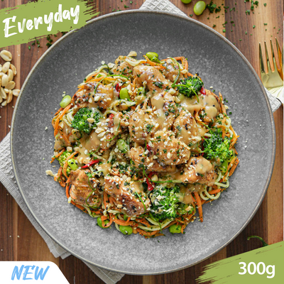 Satay Chicken with Sweet Potato and Ramen Noodles